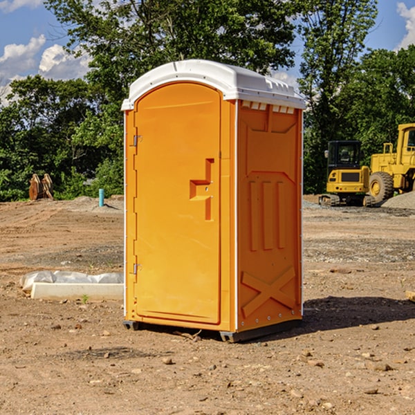 how often are the portable restrooms cleaned and serviced during a rental period in Murray